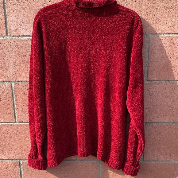 Button-Front RedSweater - Picture 3 of 4